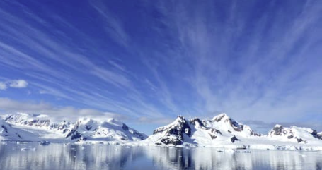 Antarctic Peninsula, Towering view of Glaciers and Landscapes